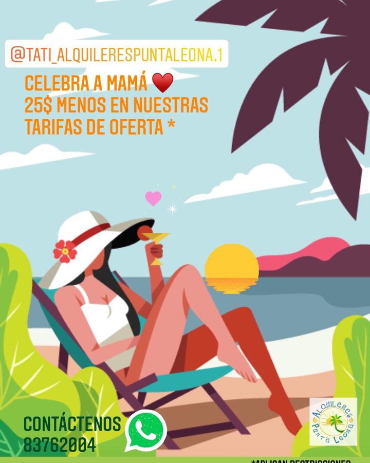Celebremos a mamá con un merecido descanso…los esperamos 🌴☀️